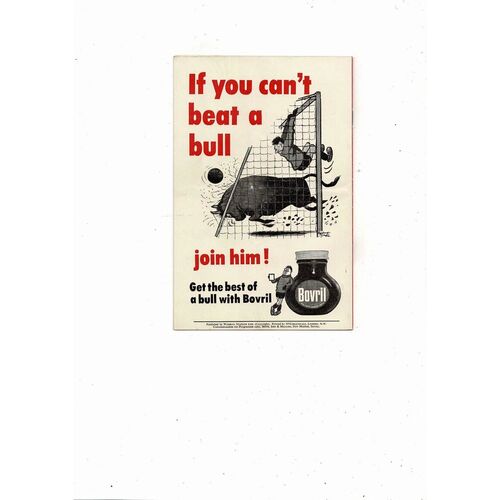 1965 England v Northern Ireland Football Programme