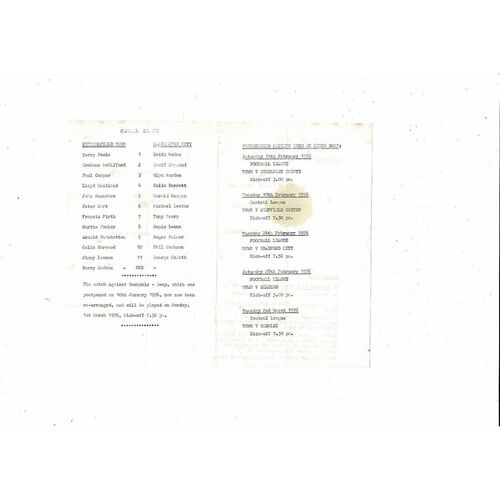 Huddersfield Town v Manchester City Central League Football Programme 1975/76