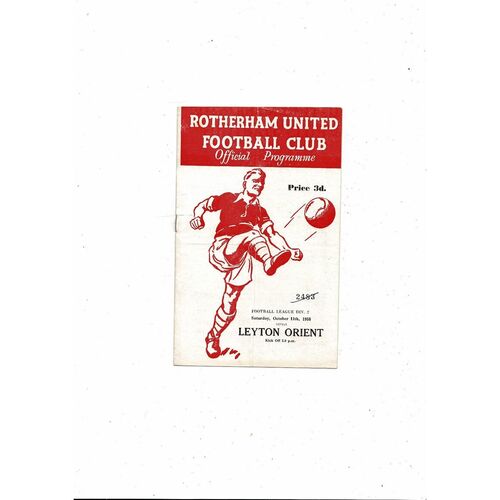 Rotherham United Home Football Programmes