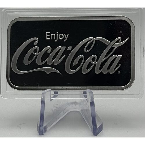 Coca - cola one ounce pure silver bar