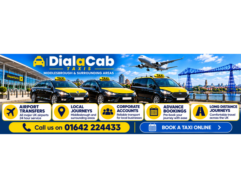 Taxi Middlesbrough | Airport Transfers | Dial A Cab Taxis