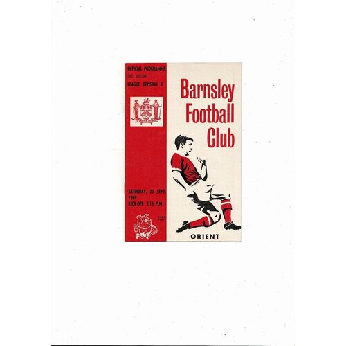 1969/70 Barnsley v Leyton Orient Football Programme