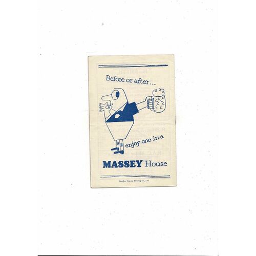 1958/59 Burnley v Manchester United Football Programme