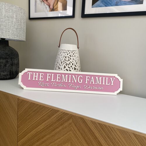 Personalised Family Name Street Sign – Decorative Indoor Home Plaque
