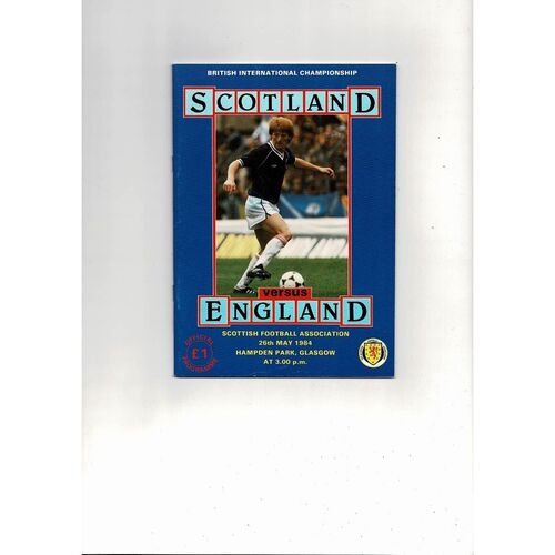 1984 Scotland v England Football Programme