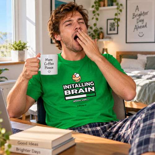 'Installing Brain' Adults T-Shirt