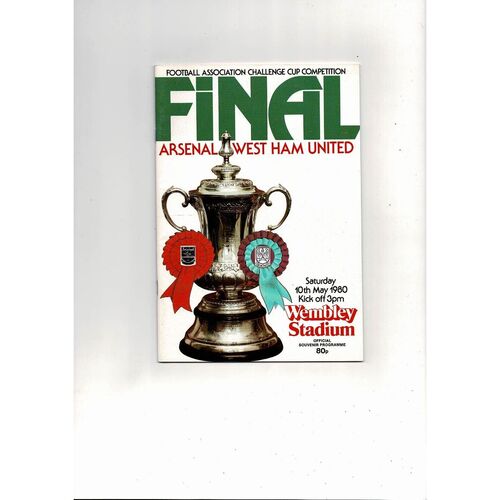 1980 Arsenal v West Ham United FA Cup Final Football Programme