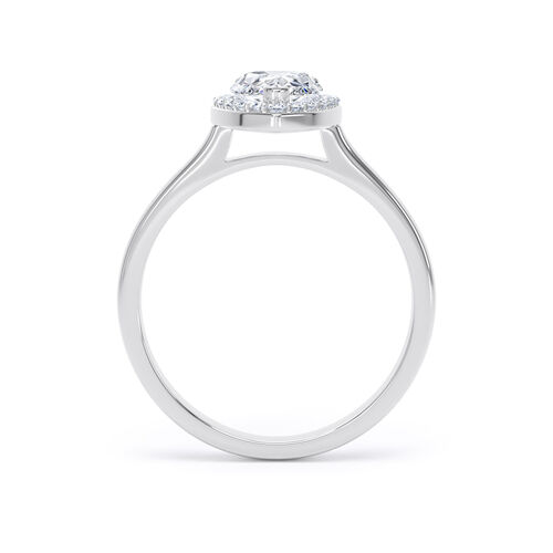 Pear shape diamond halo