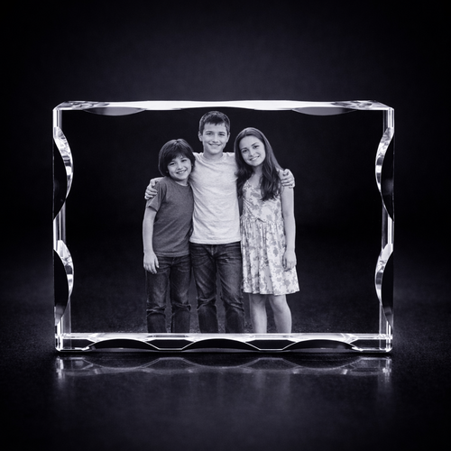 Staffa 3D Crystal Photo Frame – 160×120mm