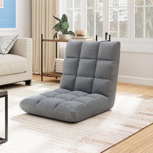 mcc direct Adjustable Floor Chair, Multi-Position Folding Sofa Chair with Back Support, Comfortable Floor Seating for Reading, Gaming, Meditation & Relaxing, Living Room or Bedroom
