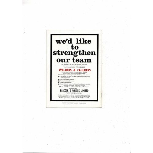 1975 Rangers v Celtic Scottish League Cup Final Football Programme