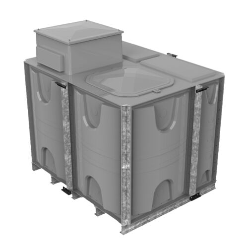 PW.2X1.5X1.5.IFB.AB - 4500 LITRE SECTIONAL WATER TANK, INTERNALLY FLANGED BASE (IFB) C/W FVH