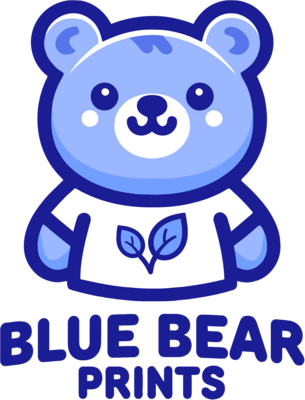 Blue Bear Prints |  Eco friendly custom t-shirts UK |  Stanley and Stella printed clothing UK | Custom printed reusable water bottle UK