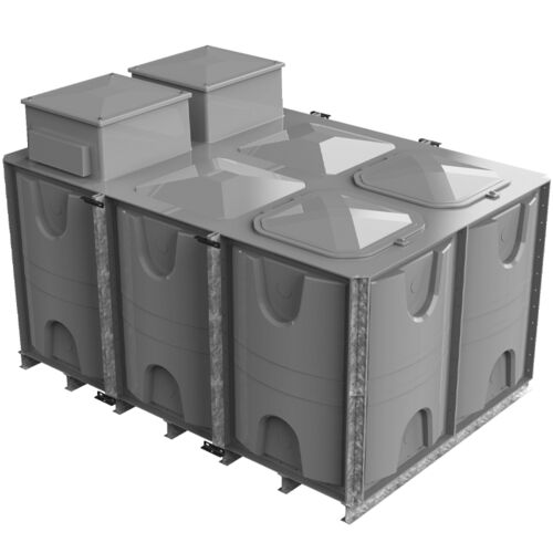 PW.3X2X1.5.IFB.DIV.AB(1.5+1.5) - 9000 LITRE DIVIDED SECTIONAL WATER TANK, INTERNALLY FLANGED BASE (IFB) C/W FVH