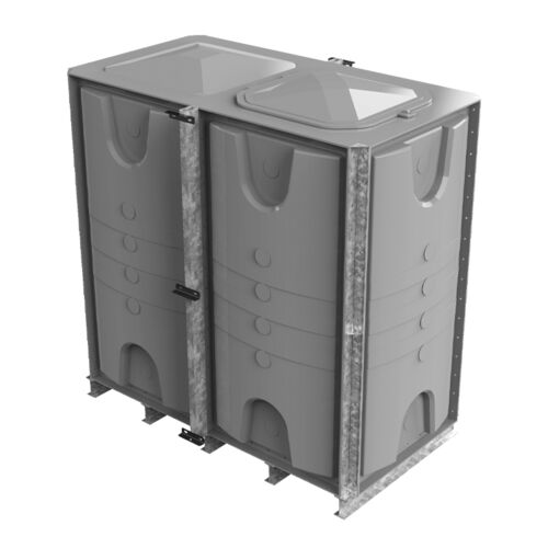 PW.2X1X2.IFB.AG - 4000 LITRE SECTIONAL WATER TANK, INTERNALLY FLANGED BASE (IFB)