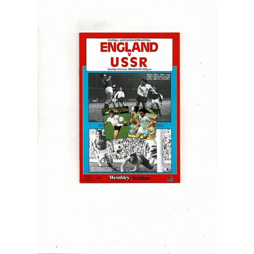 1984 England v USSR Football Programme