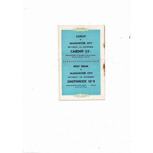 1956 Manchester City v Manchester United Charity Shield Football Programme