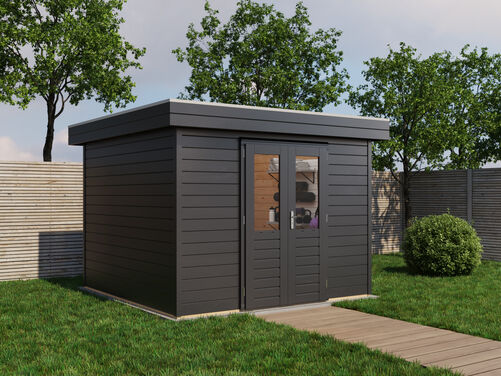 3.0mtr x 3.0mtr 44mm walled Flat Roof Cabin