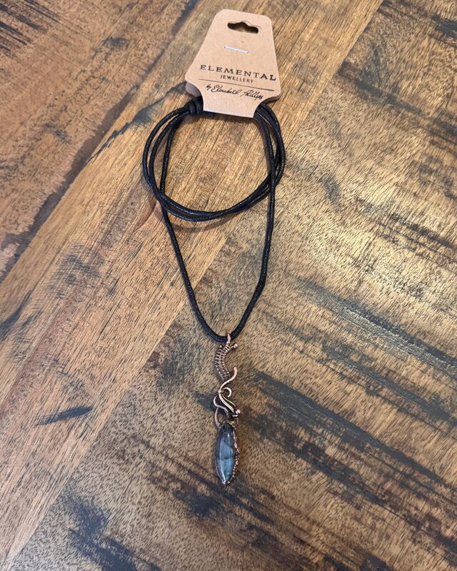 Tourmaline Wire weave necklace