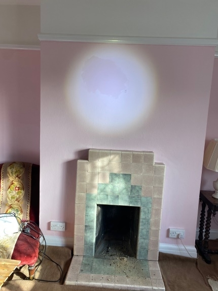 Damp patch on chimney breast