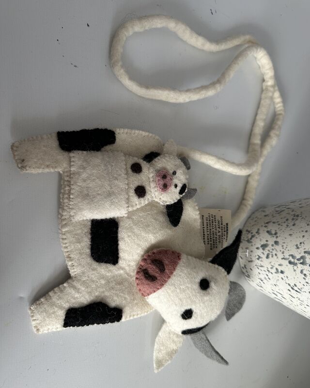 Cow puppet bag
