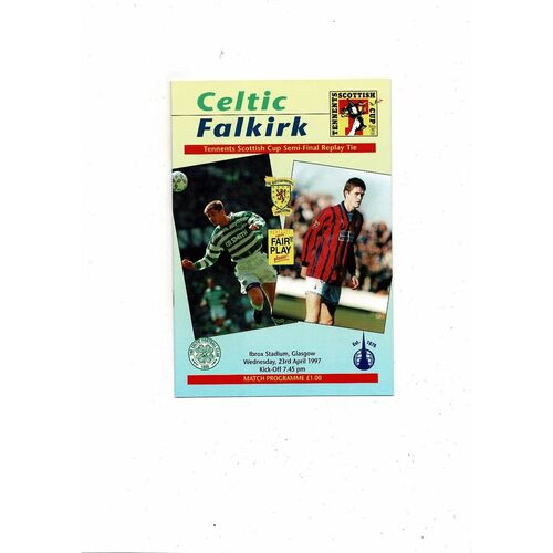 1997 Celtic v Falkirk Scottish Cup Semi Final Replay Football Programme