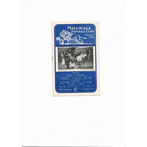 1956/57 Millwall v Birmingham City FA Cup Football Programme