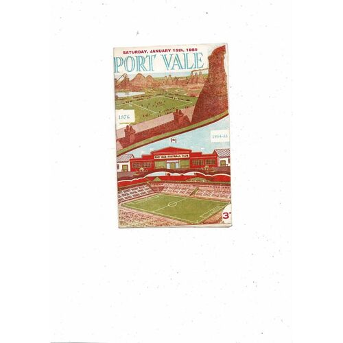 1954/55 Port Vale v Stoke City Programme Postponed + Insert for game played
