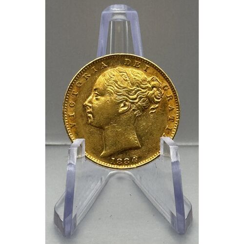 1884 Queen Victoria shield back full gold sovereign