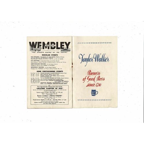 1950 Arsenal v Liverpool FA Cup Final Football Programme