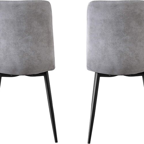 mcc direct Set of 4 Faux Matte Suede Leather Dining Chairs With metal Legs home& restaurants henri
