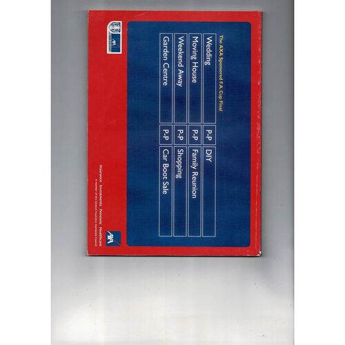 2001 Arsenal v Liverpool FA Cup Final Football Programme