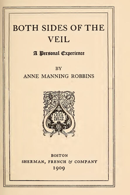 1909 | Both Sides of the Veil