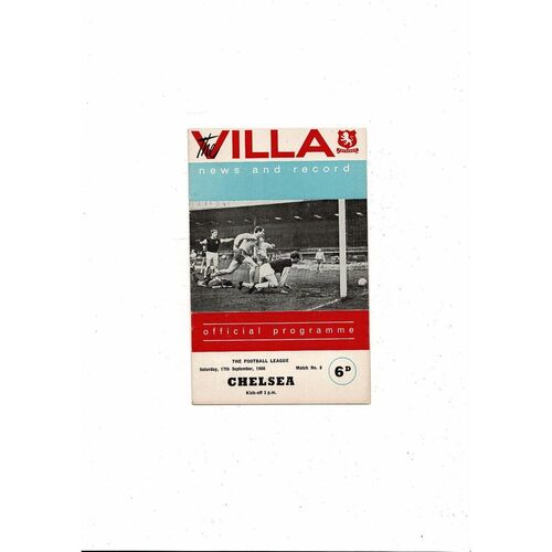 1966/67 Aston Villa v Chelsea Football Programme