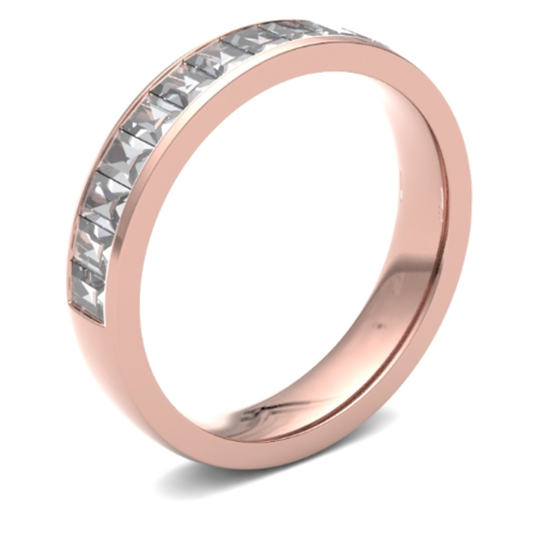 9ct 4mm DIAMOND SET baguette cut channel