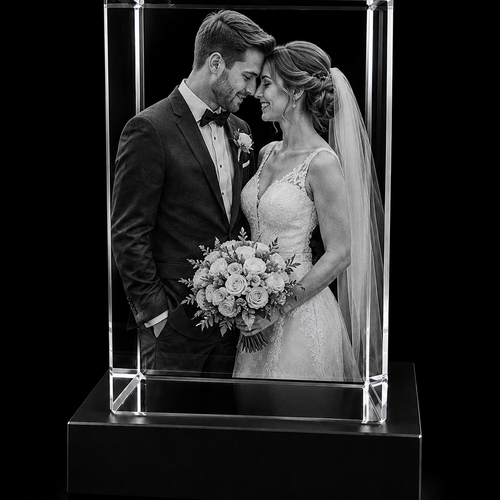 Wedding 3D Crystal Gifts | 3d Crystal Shop | 3d crystal glass engraving | Personalised 3d engraving  | 3d crystal photo