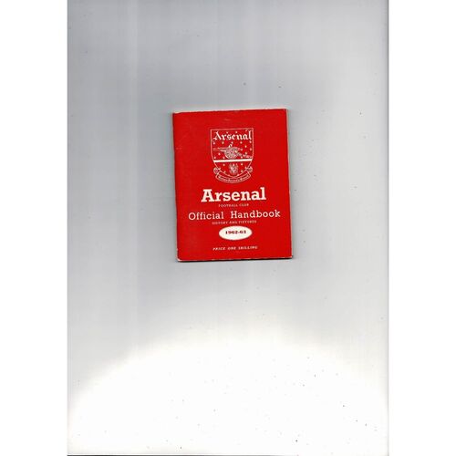 Arsenal Official Football Handbook 1962/63