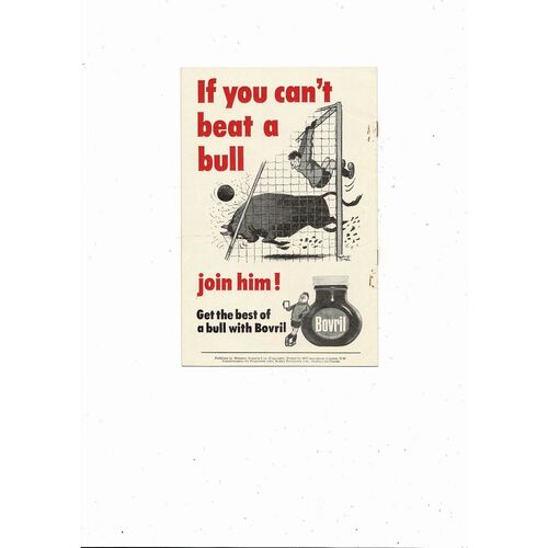 1965 England v Austria Football Programme