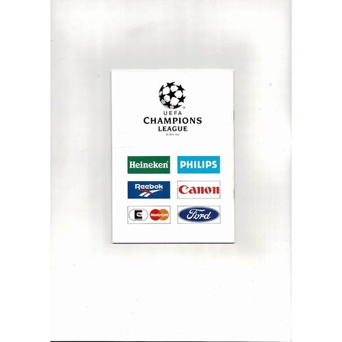 FC Bayern Munich v Spartak Moscow UEFA Champions League Football Programme 1994/95
