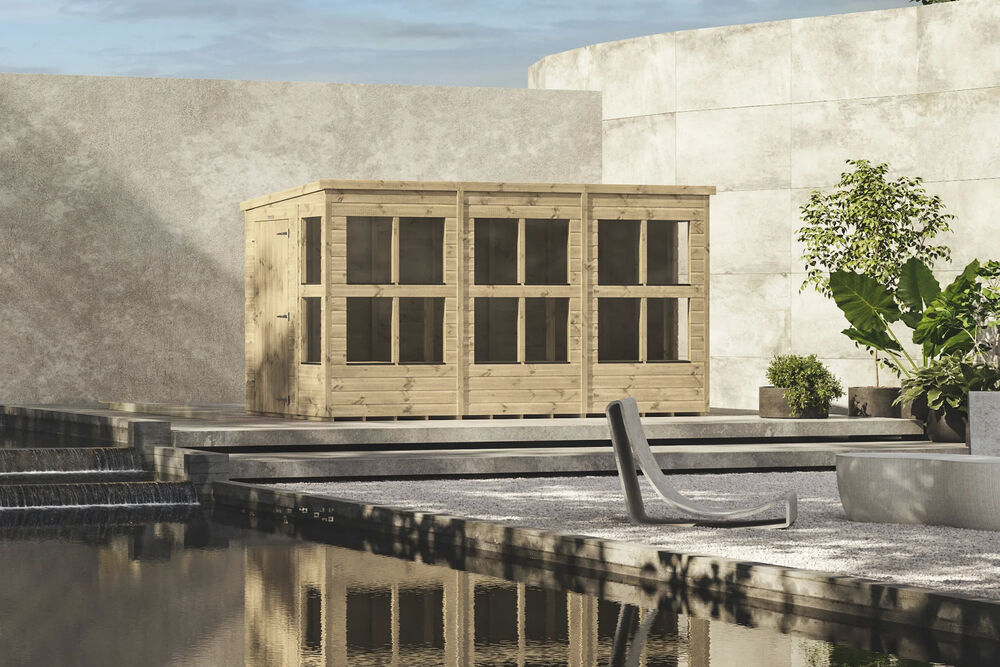 Premium Pent Potting Shed 6x8 (Single Door)