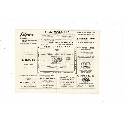 1963/64 Ards v Coleraine Football Programme