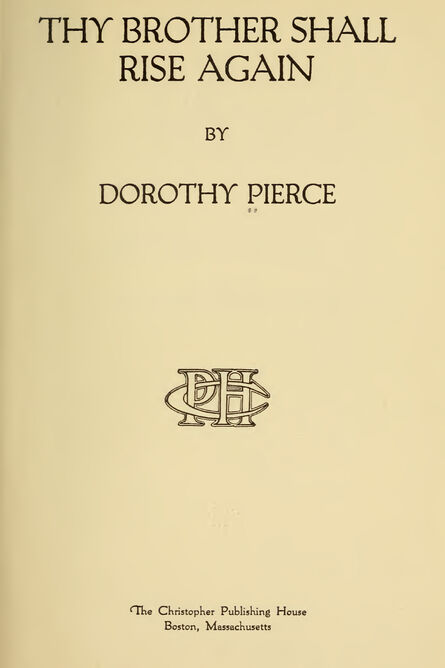 1921 | Thy Brother Shall Rise Again