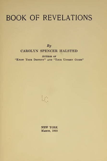 1922 | Book of Revelations