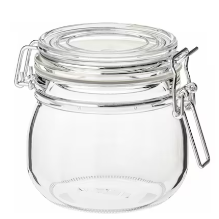 Pre Loved Small Ikea Glass Storage Jar