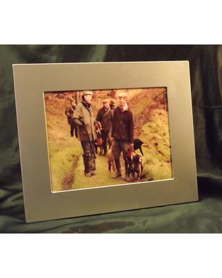 Large Single appiture brushed alluminum picture frame 8" x 6"