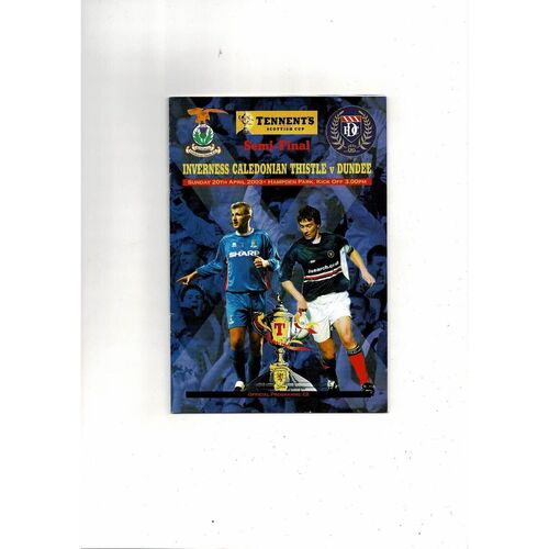 2003 Inverness v Dundee Scottish Cup Semi Final Football Programme
