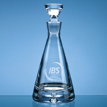 Handmade Bubble Base Pyramid Decanter 0.75ltr