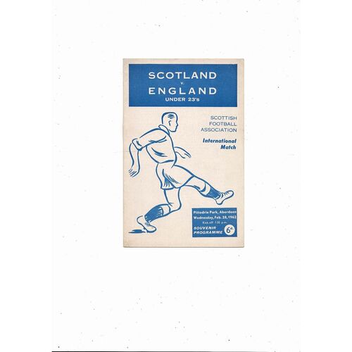 U21, U23 & B International Football Programmes