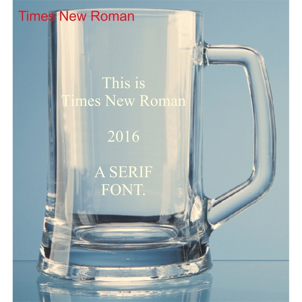 Standard Engraving Fonts | Crystal Incentives