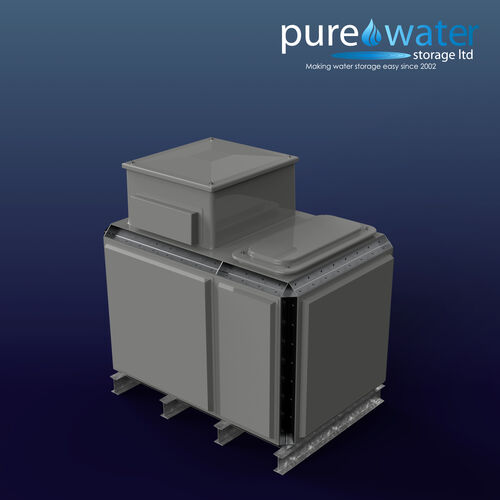 PW.1.5X1X1.TIF.AB - 2182 LITRE SECTIONAL WATER TANK, INTERNALLY FLANGED BASE (IFB) C/W FVH